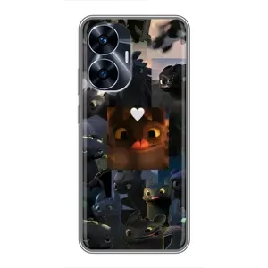 Чохол як приборкати дракона на Realme C55 (Дракон колаж)