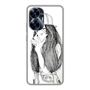 Чохол з друком для Realme C55 - (Мода) (AlphaPrint) (Фото дівчини)