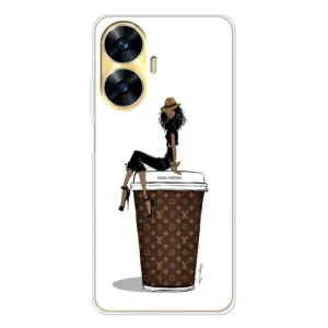 Чохли Луі Вітон для Realme C55 (AlphaPrint - LOUIS VUITTON) (кава LOUIS VUITTON)