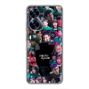Чохол Гра в кальмара для Realme C55 (Колаж Гра кальмара)