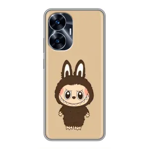 Чехол с Лабубу на Realme C55 (Bored Ape в красном)