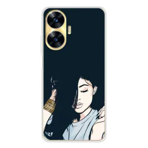 Чохол з друком для Realme C55 - (Мода) (AlphaPrint) (Гарна дівчина)