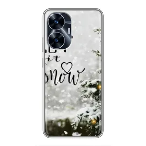 Новорічні, Святкові Чохли для Realme C55 - 2024 год (Let it snow)