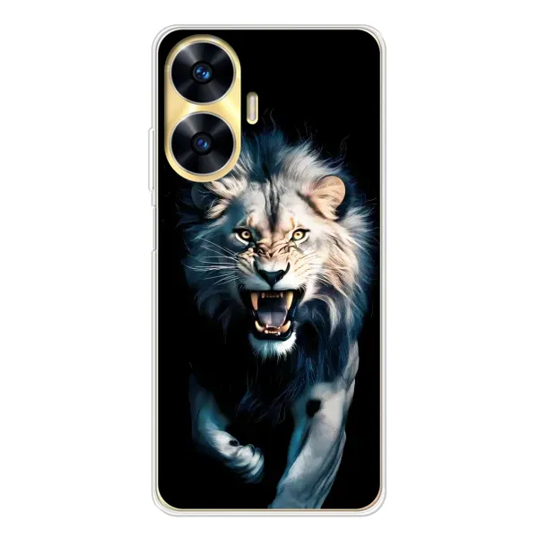 Чохол з принтом «Лев у темряві» для Realme C55 Чохол з принтом «Лев у темряві» для Realme C55