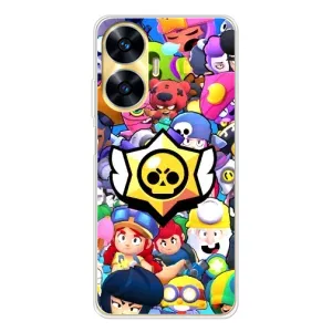 Чехол для Realme C55 Бравл Старс (VPrint) (Лого Brawl Stars)