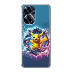 Чохол з Пікачу на Realme C55 (Лого Пікачу)