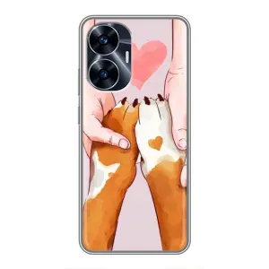Чехлы с собаками для Realme C55 (VPrint) (Любовь к собакам)