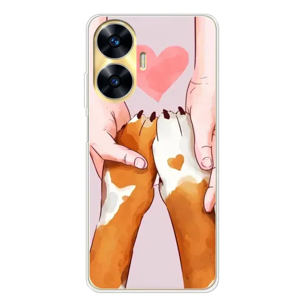 Чехол с принтом «Любовь к собакам» для Realme C55