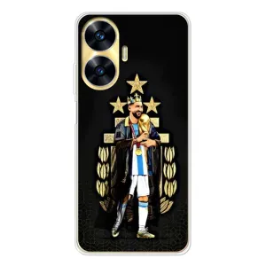 Чехлы для Realme C55 (Leo чемпион) (AlphaPrint) (Месси Король)