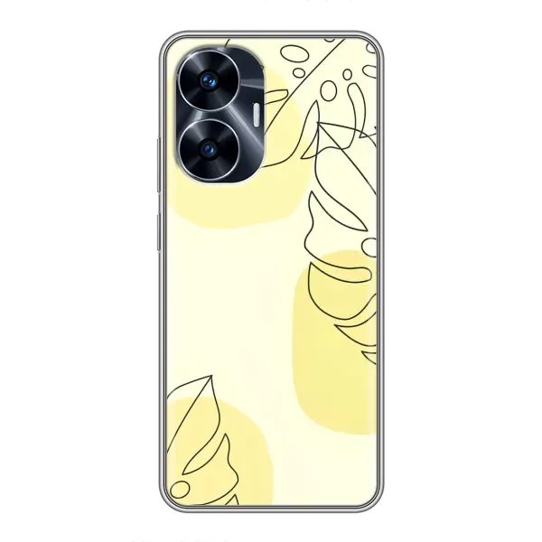 Чохол з принтом «Жовта монстера арт» для Realme C55 Чохол з принтом «Жовта монстера арт» для Realme C55