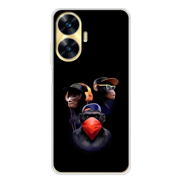 Чехол с принтом «Три обезьяны» для Realme C55