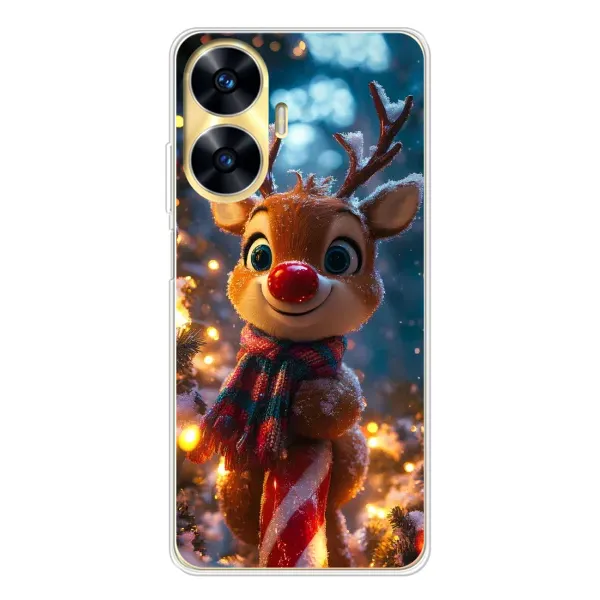 Чохол з принтом «Олень з шарфом» для Realme C55 Чохол з принтом «Олень з шарфом» для Realme C55