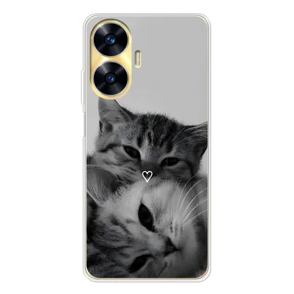 Чохол з принтом «Пара котів» для Realme C55