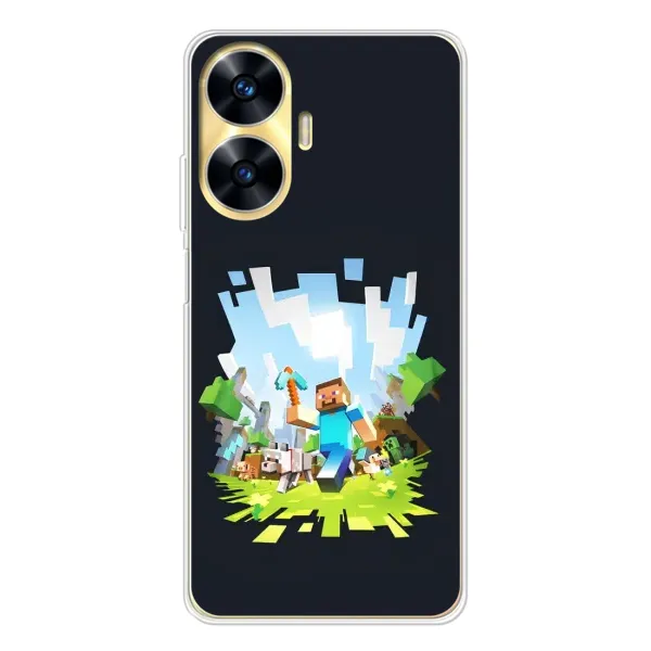 Чехол с принтом «персонажи Minecraft» для Realme C55