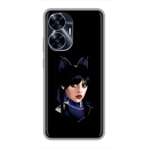 Чохли Венсдей на Realme C55 Уенсдей (AlphaPrint) (серйозна Венздей)