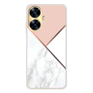 Мраморный чехол на Realme C55 (VPrint) (Тройной мрамор)