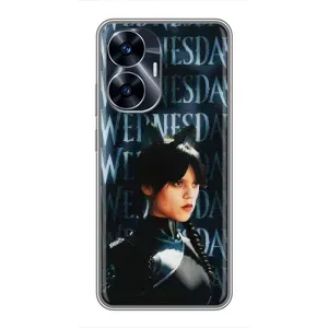 Чохли Венсдей на Realme C55 Уенсдей (AlphaPrint) (Венздей кішка)