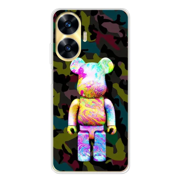 Чохол з принтом «Яскравий Bearbrick» для Realme C55