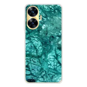 Мраморный чехол на Realme C55 (VPrint) (Зеленый мрамор)