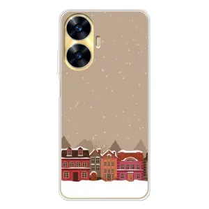 Новорічні, Святкові Чохли для Realme C55 - 2024 год (Зимове місто)