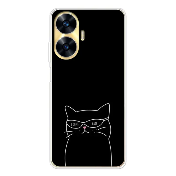 Чохол з принтом «Байдужий кіт» для Realme C56