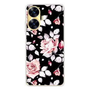 Чохли з квітами для Realme C56 (VPrint) (Квіти на чорному)