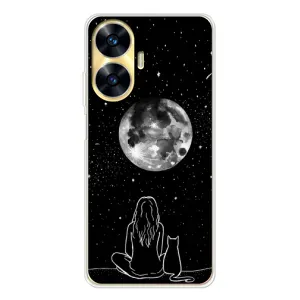 Чохол з малюнком кіт на Realme C56 (Дівчина з котом)