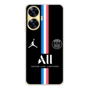 Чохли PSG для Realme C56 (AlphaPrint) (футболка ПСЖ)