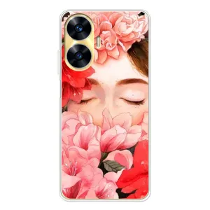 Чехлы (ART) Цветы на Realme C56 (VPrint) (Глаза в цветах)