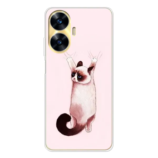 Чехол с принтом «Котик падает» для Realme C56