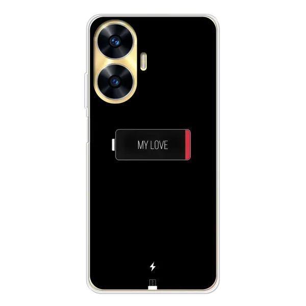 Чехол с принтом «Love battery» для Realme C56