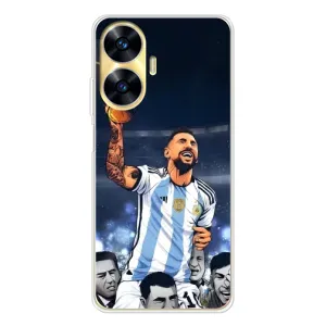 Чохли для Realme C56 (Leo чемпіон) (AlphaPrint) (Мессі з кубком)
