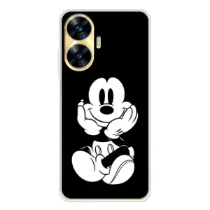 Міккі Маус чохол для Realme C56 (AlphaPrint - Мультяшні) (Маус на чорному)