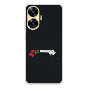Чехлы (ART) Цветы на Realme C56 (VPrint) (Неожиданные цветы)