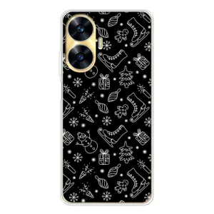 Новорічні, Святкові Чохли для Realme C56 - 2024 год (Новорічний фон)