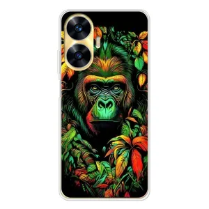Чохол з Мавпами Realme C56 - (AlphaPrint) (Мавпа в квітах)