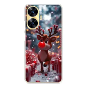 Яскравий чохол для Realme C56 з Зимові Оленята (Олень серед подарунків)