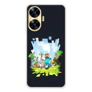 Чохол Майнкрафт на Realme C56 (AlphaPrint) Minecraft (персонажі Minecraft)
