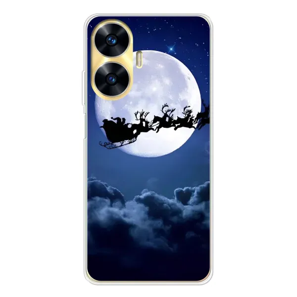 Чехол с принтом «Санта - луна» для Realme C56