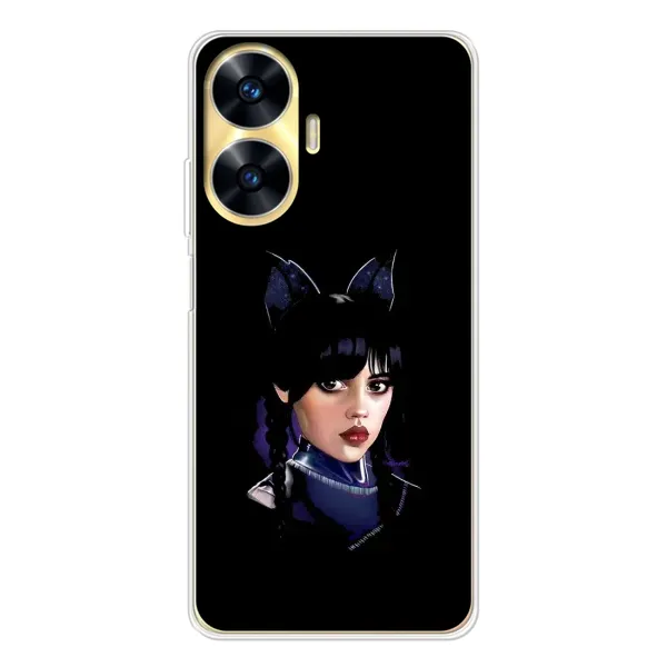 Чохол з принтом «серйозна Венздей» для Realme C56