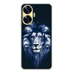 Чохол з картинкою ЛЕВ для Realme C56 (VPrint) (Синій Лев)