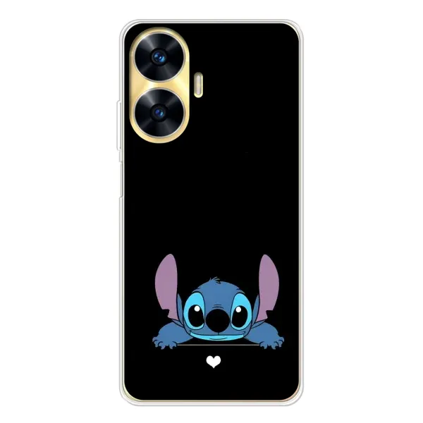 Чохол з принтом «Стіч на чорному» для Realme C56
