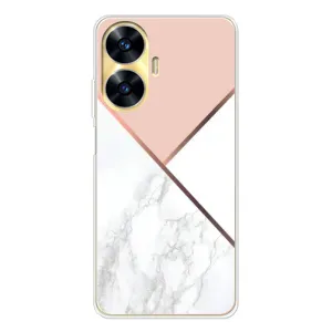 Мраморный чехол на Realme C56 (VPrint) (Тройной мрамор)