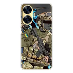 Чехлы с картинкой ЗСУ для Realme C56 (AlphaPrint) (Воїн ЗСУ)