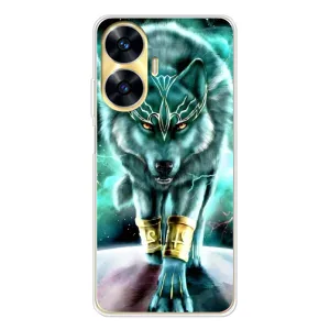 Захисні чохли для Реалмі С56 (AlphaPrint) (ХІТ продаж) ВОВК (Яскравий вовк)