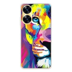 Чохол з картинкою ЛЕВ для Realme C56 (VPrint) (Яскравий Лев)