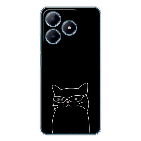 Чохол з принтом «Байдужий кіт» для Realme C61