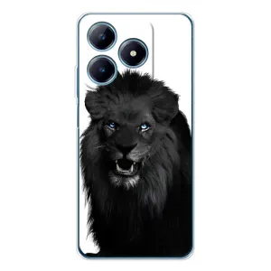 Чохли з картинкою животних Realme C61 (Чорний ЛЕВ)