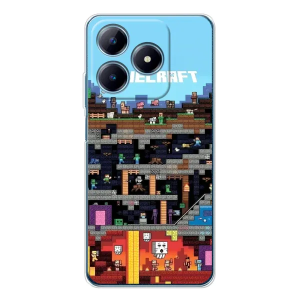 Чохол з принтом «фон Minecraft» для Realme C61
