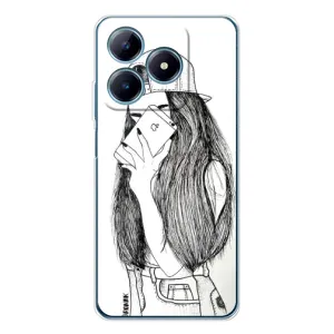Чохол з друком для Realme C61 - (Мода) (AlphaPrint) (Фото дівчини)